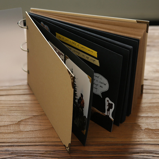 A4 ring binder Photo Album Kraft scrapbook Wedding Album Scrapbook Wedding  Guest Book